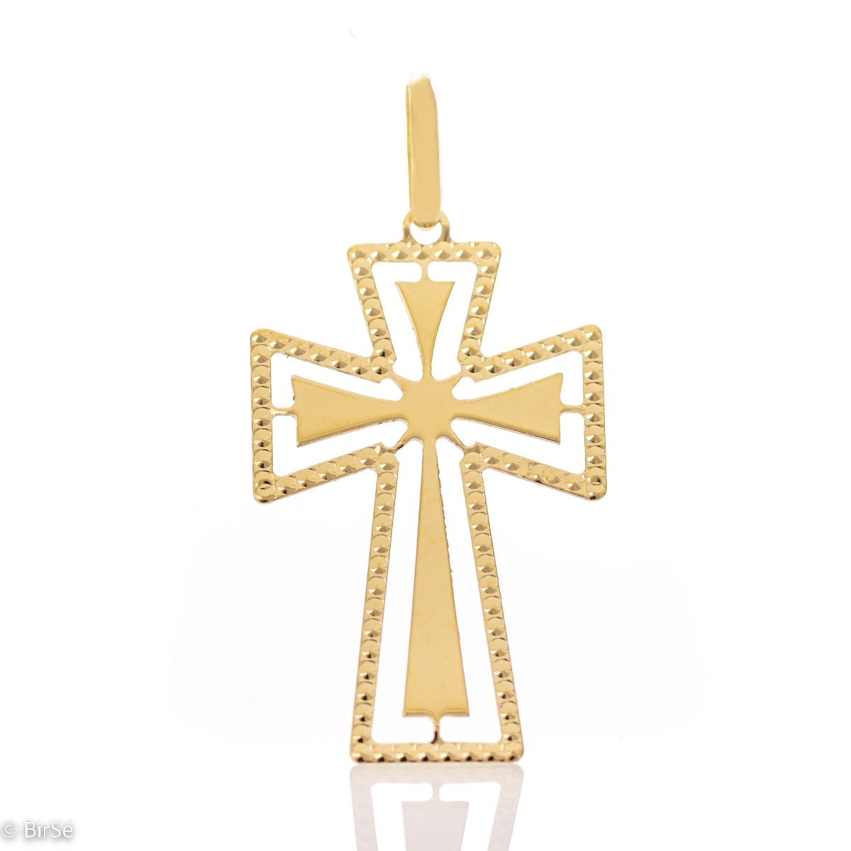 Стилна Изработка на Златен Кръст с Модерен Дизайн