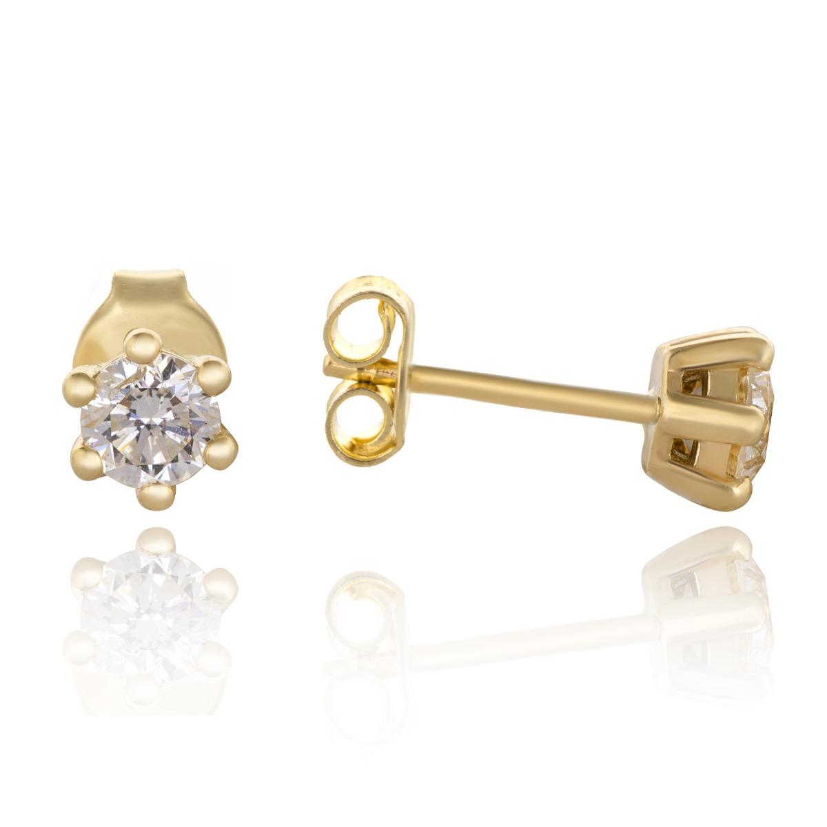 Дамски Златни Обеци с Диаманти 0,38 ct.