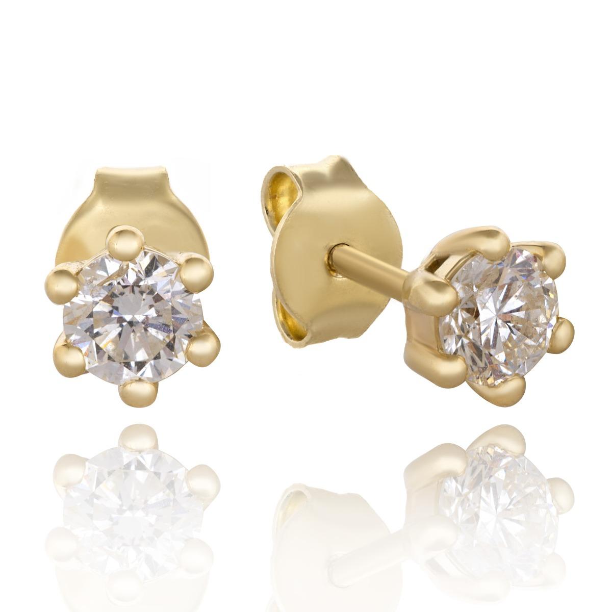 Дамски Златни Обеци с Диаманти 0,38 ct.