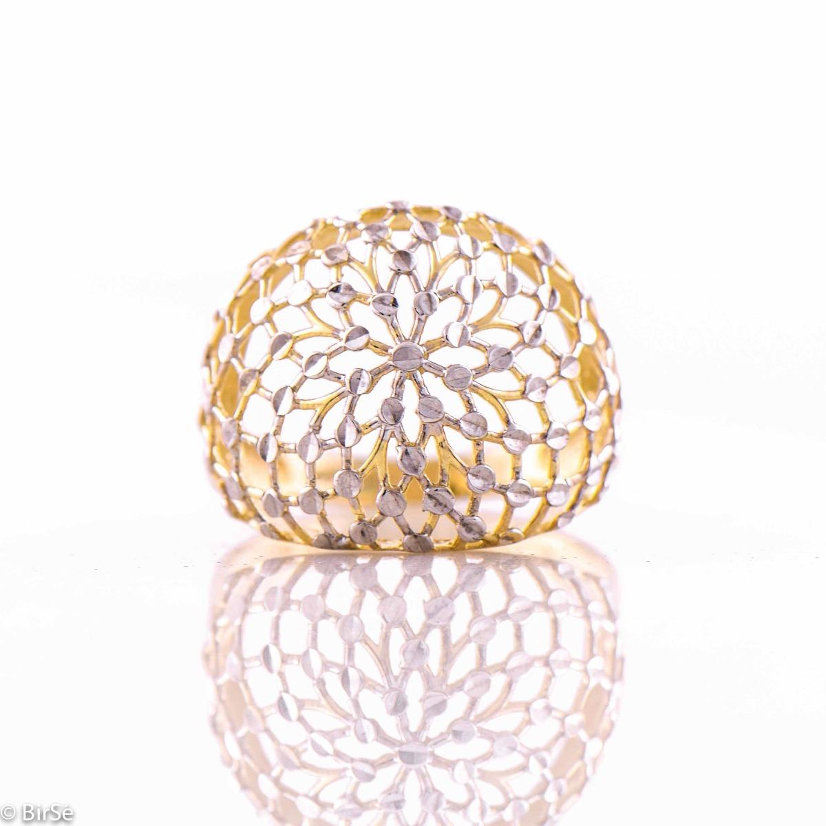 Златен Дамски Пръстен с Мрежа