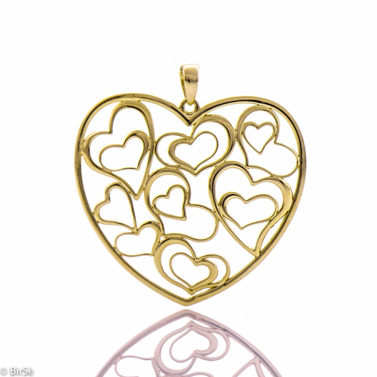 Златна висулка - Сърце