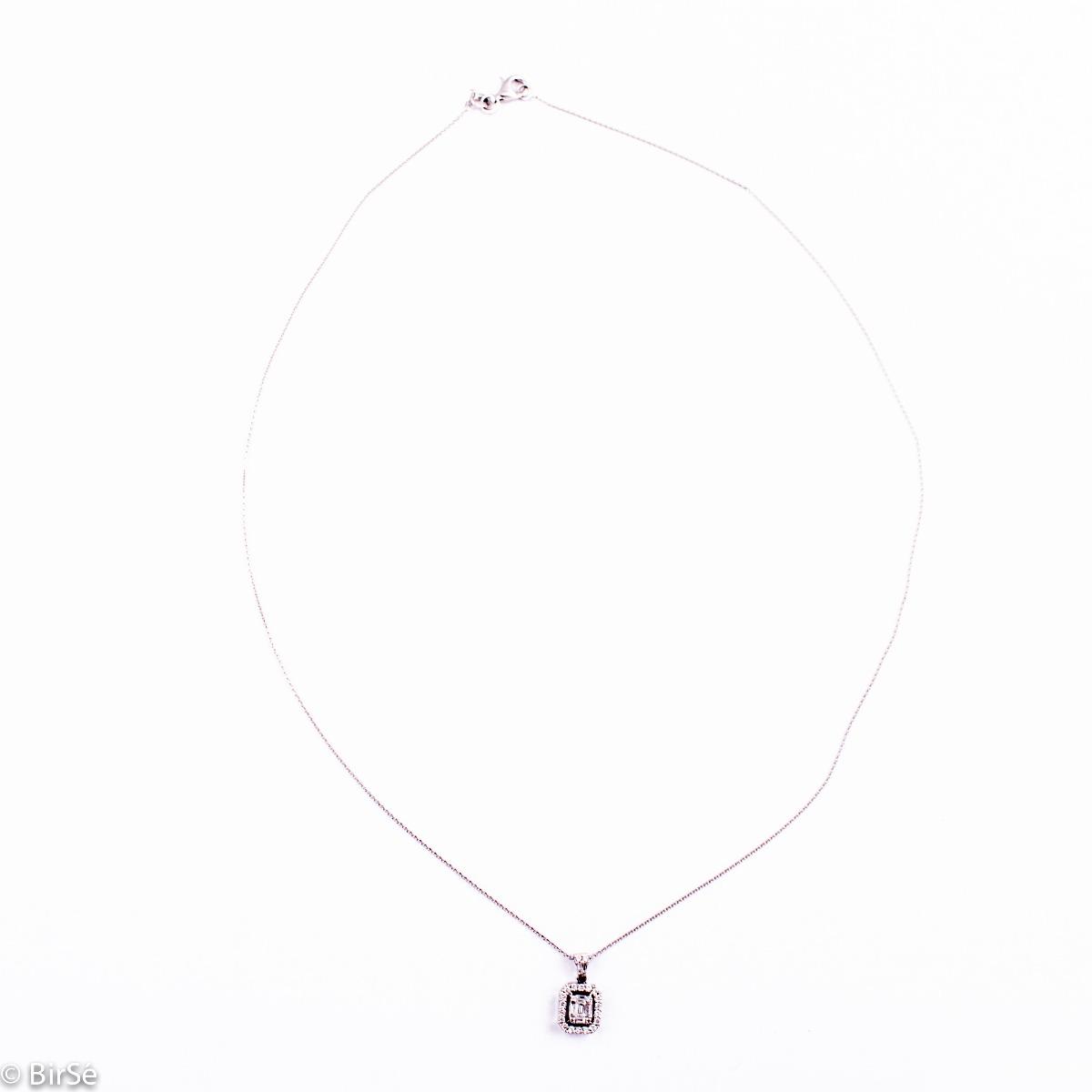 Златно колие с Диаманти Багети