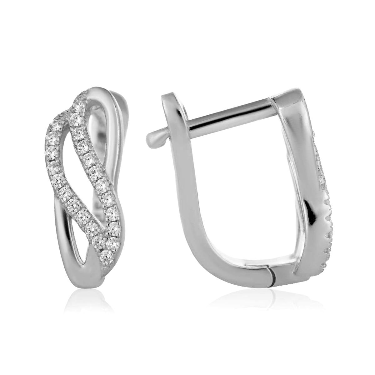 Елегантни Сребърни Обеци с Циркони