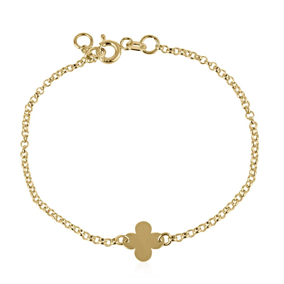 Нежна Златна Гривна- "Детелинка"