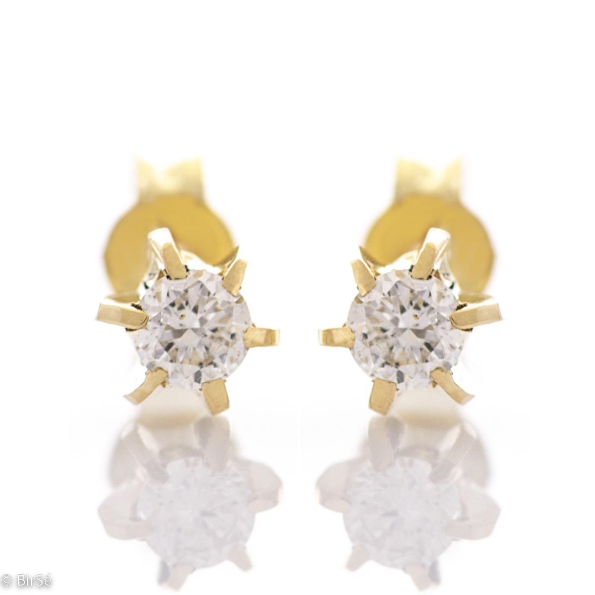 Нежни Диаманти и Класическо Злато в Новите Прелестни Обеци на BirSe