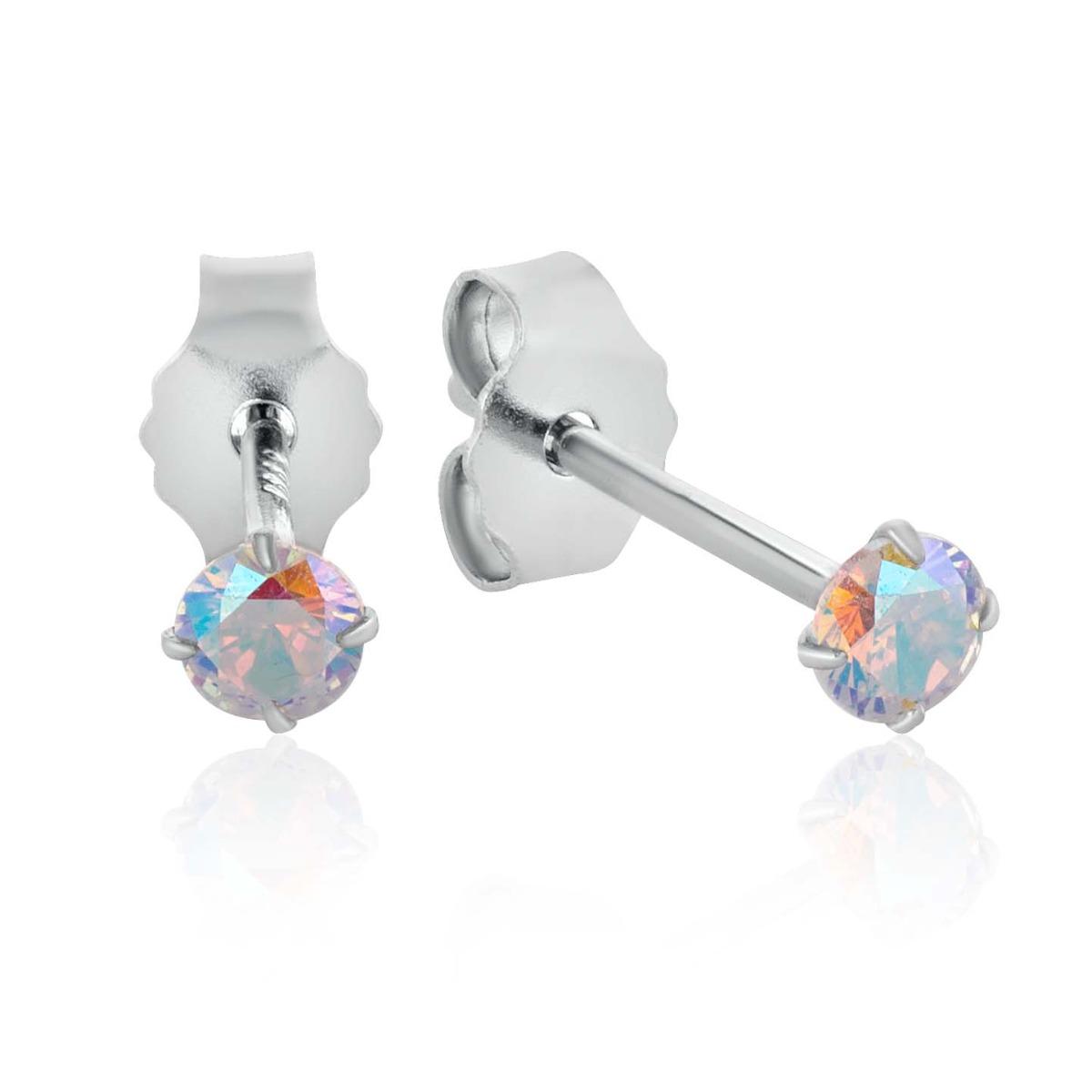 Нежни Сребърни Обеци с Цирконче