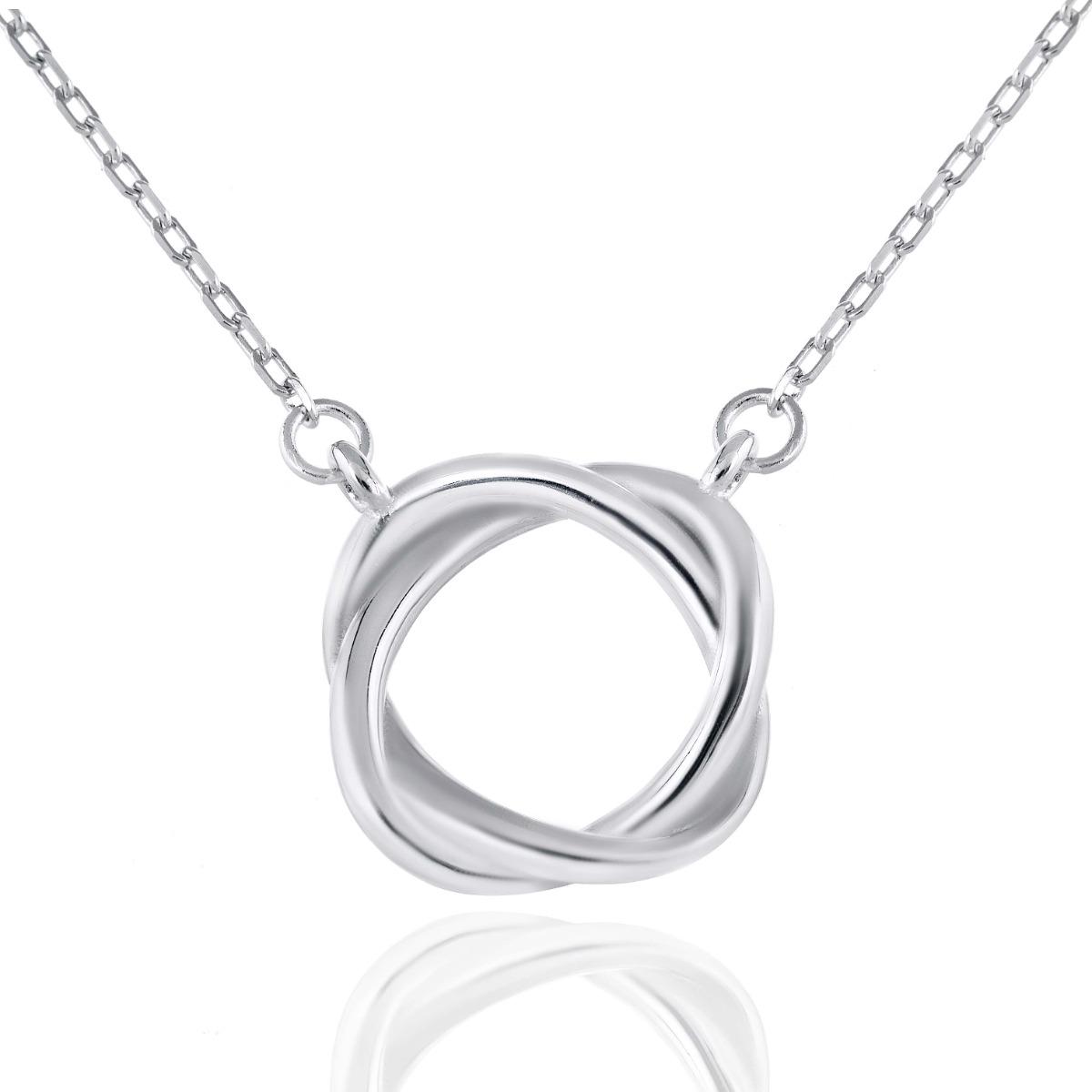 Нежно Сребърно Колие "Преплетени"