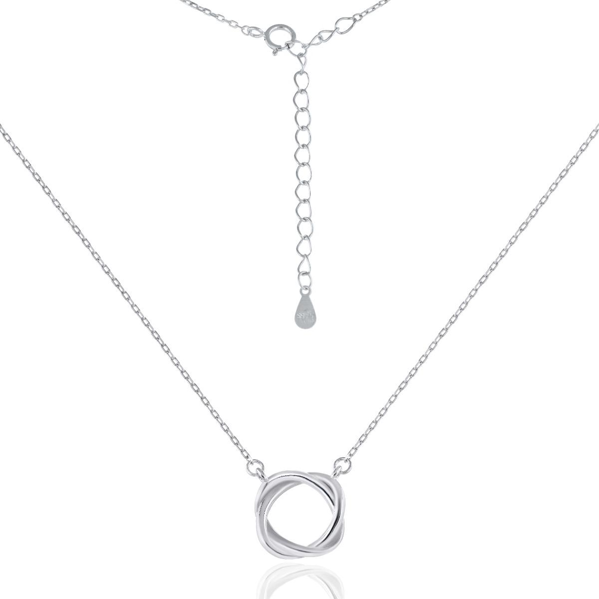 Нежно Сребърно Колие "Преплетени"