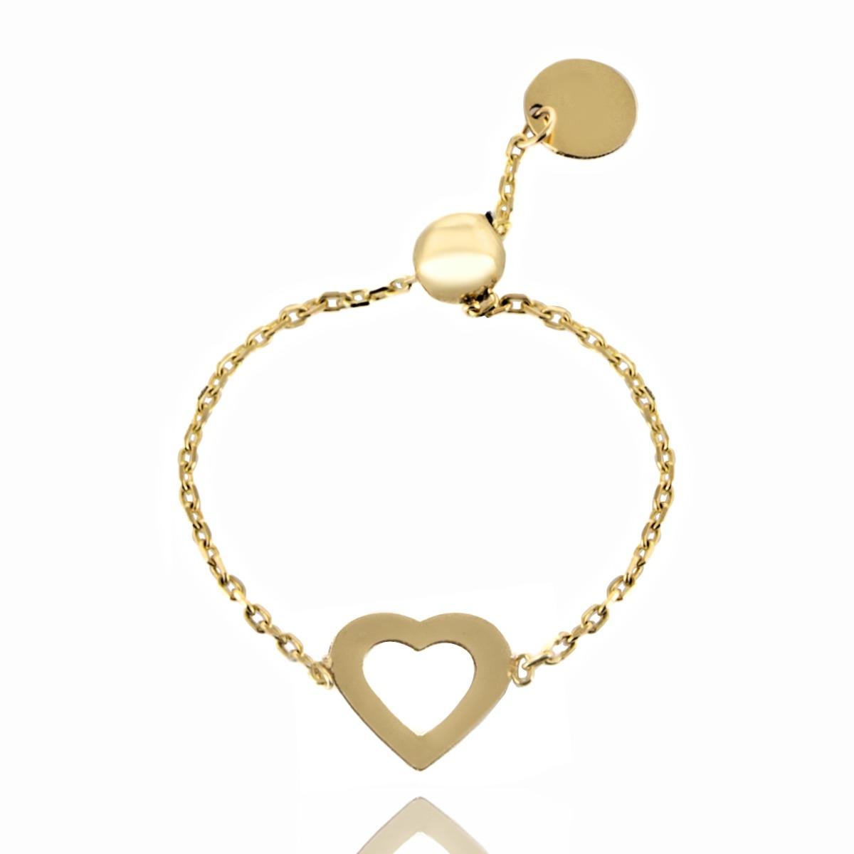 Нежен Дамски Златен Пръстен ,,Сърце" 