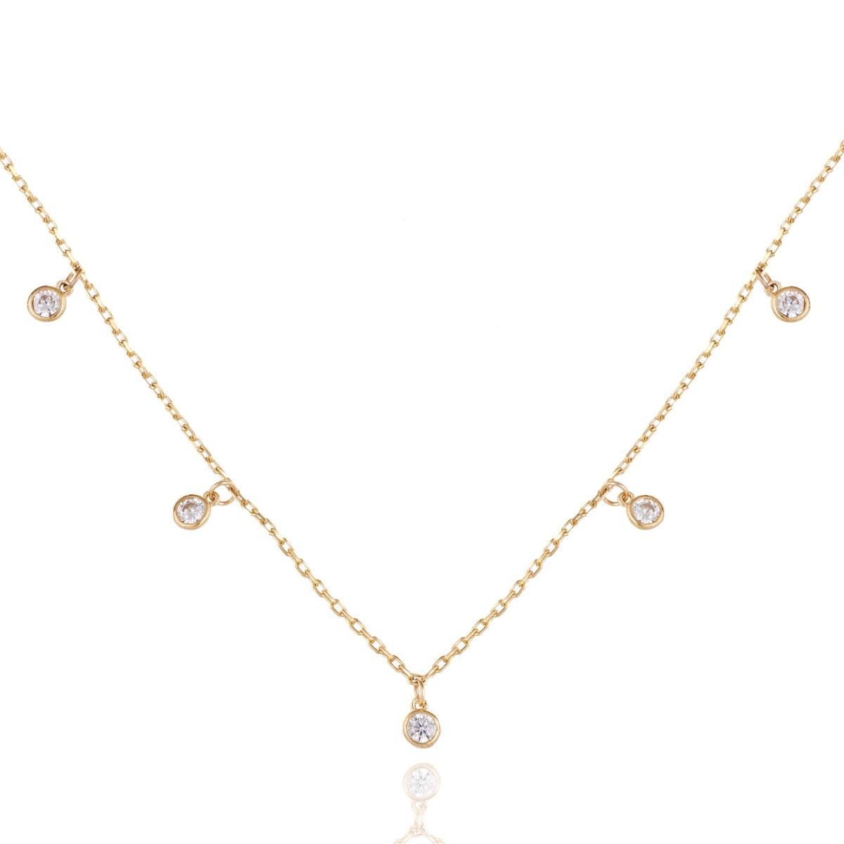 Нежно Златно Колие с Бляскави Висулки