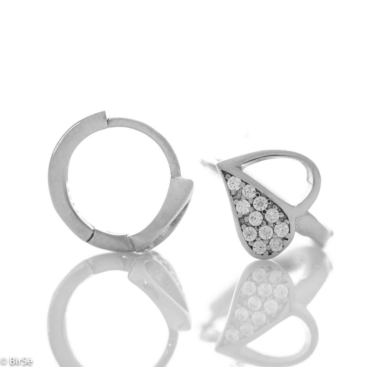 Ефектни Обеци от Сребро Листа