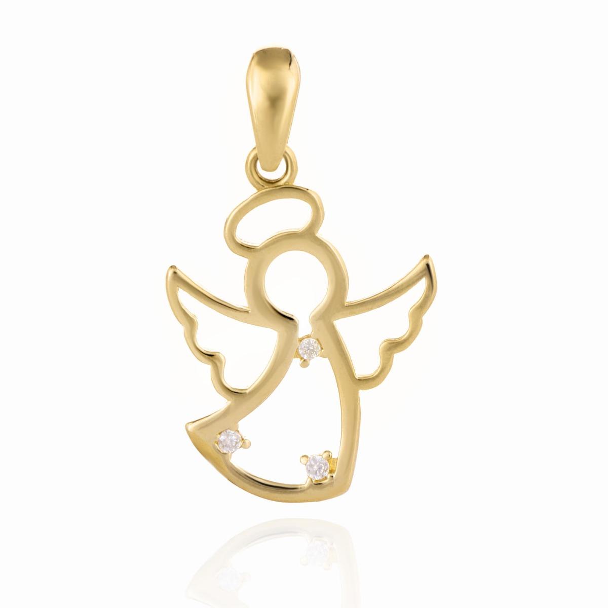 Очарователна Златна Висулка с Ангелче