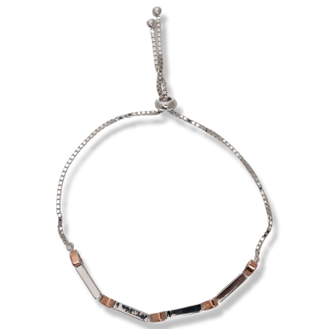 Ефектна Гривна от Родирано Сребро Верига