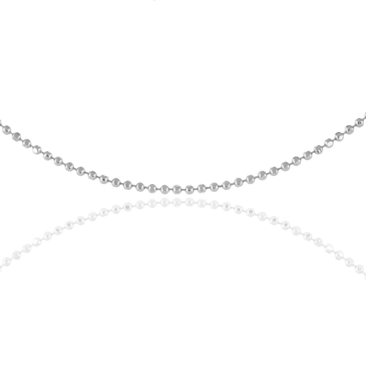 Синджир от Бяло Злато- Топчета