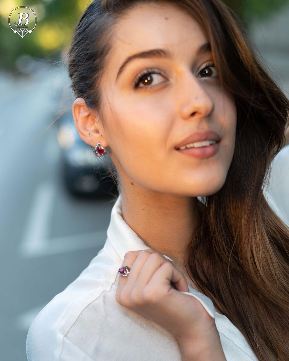 Сребърен пръстен - Естествен рубин 1,00 ct.