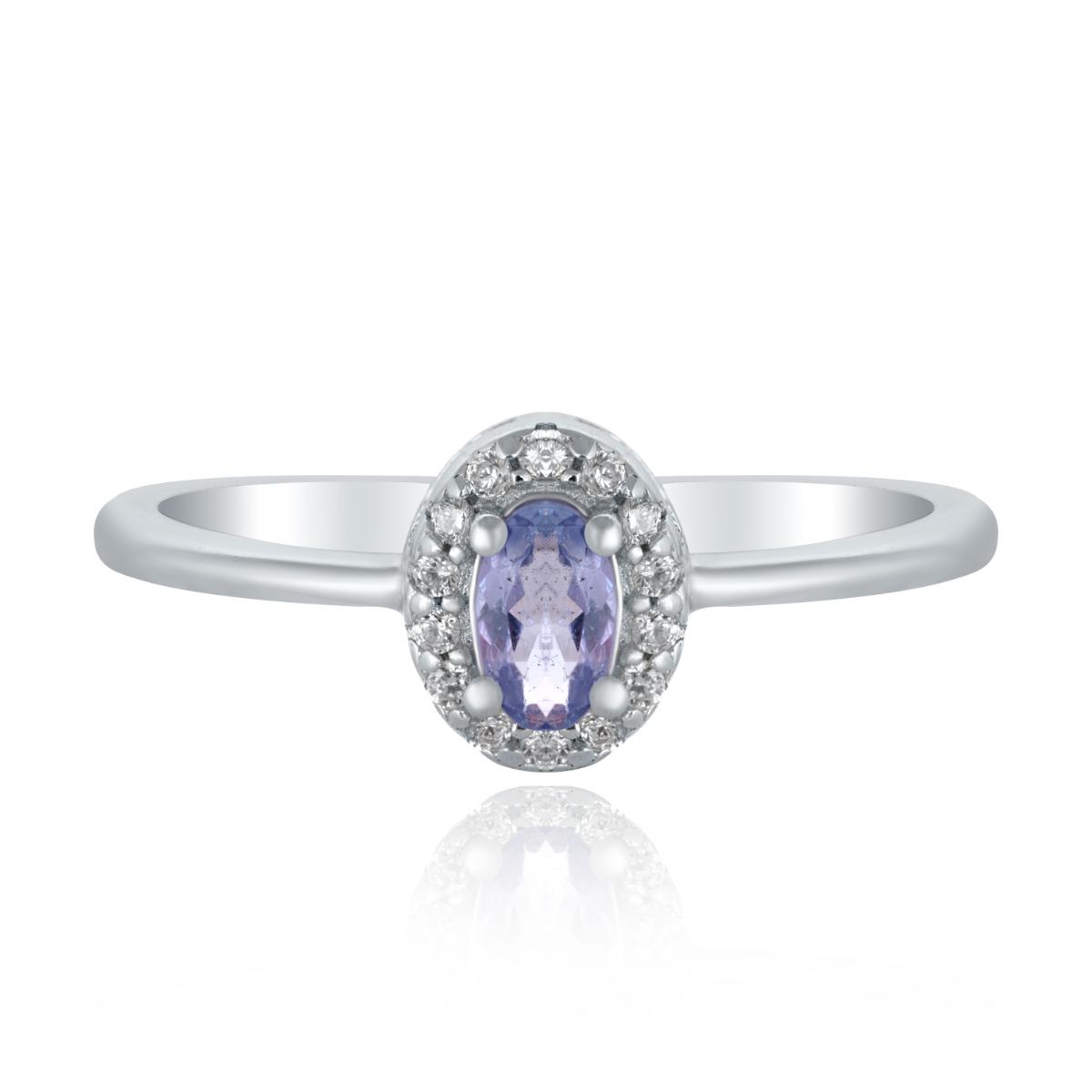 Сребърен Пръстен с Естествен Танзанит ,,Нежност"