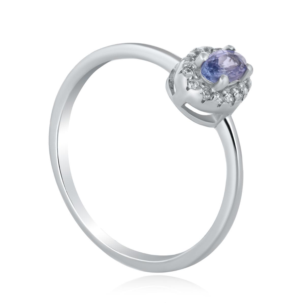 Сребърен Пръстен с Естествен Танзанит ,,Нежност"