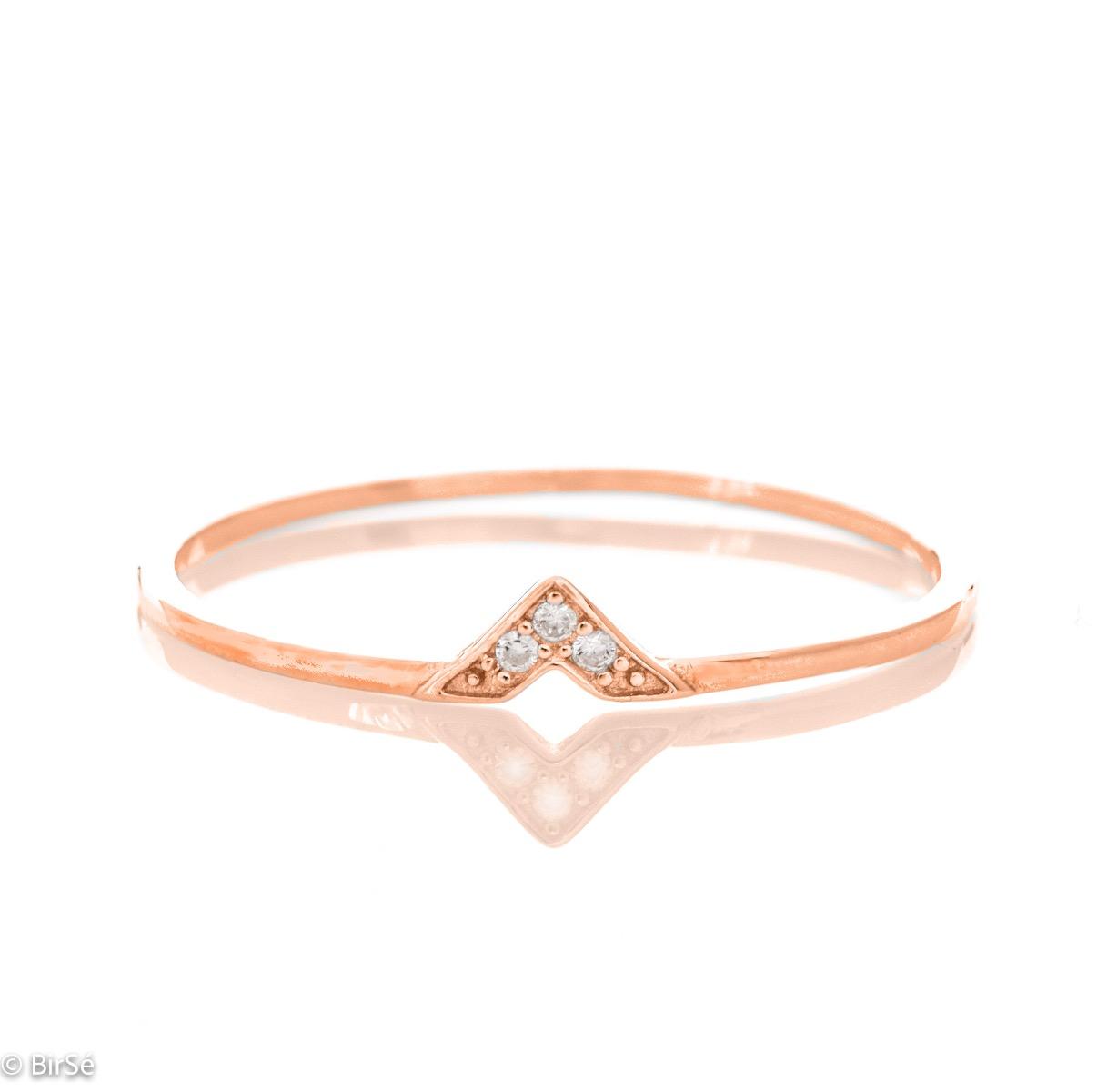 Пръстен Розово Сребро Елеганс