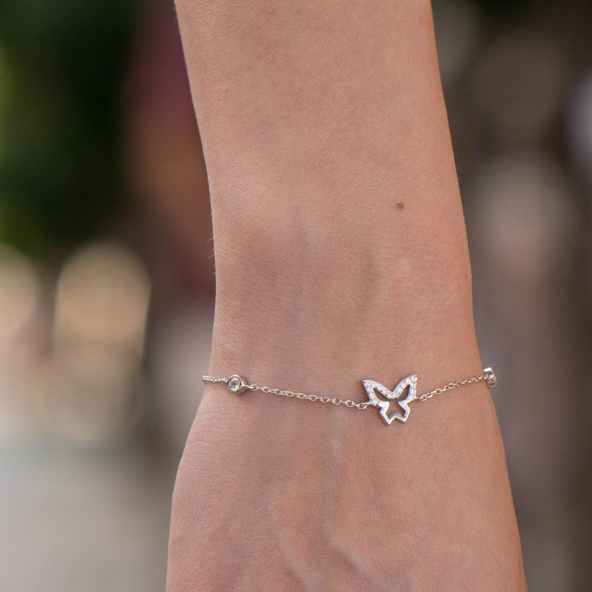 Сребърна гривна - Пленителна Пеперуда