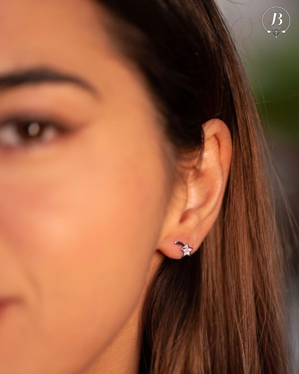 Сребърни обеци - Звезди