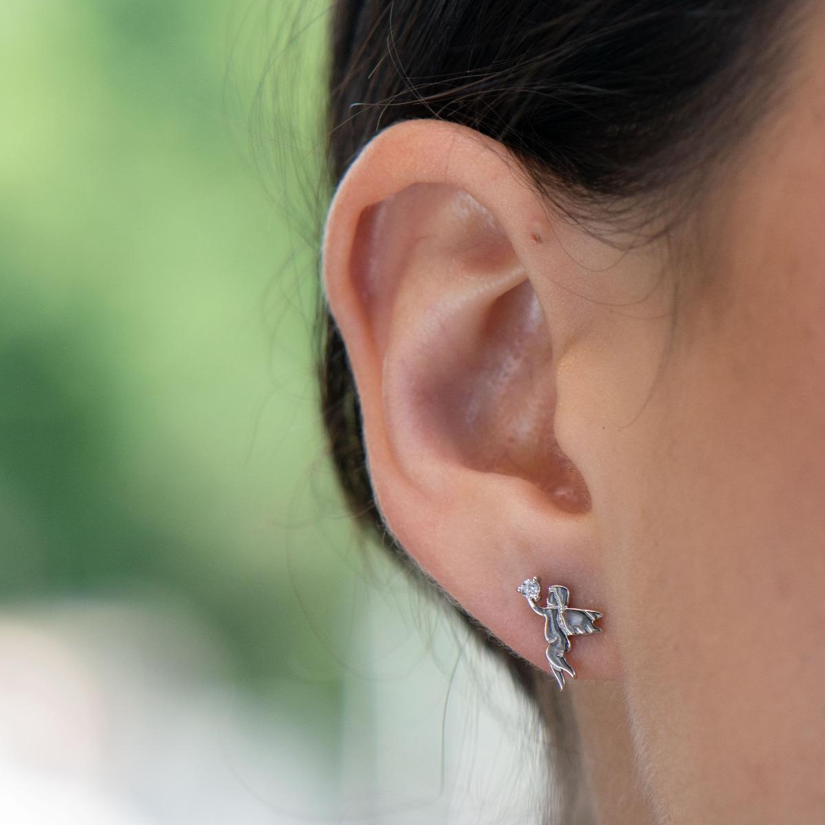 Сребърни обеци - Ангелчета