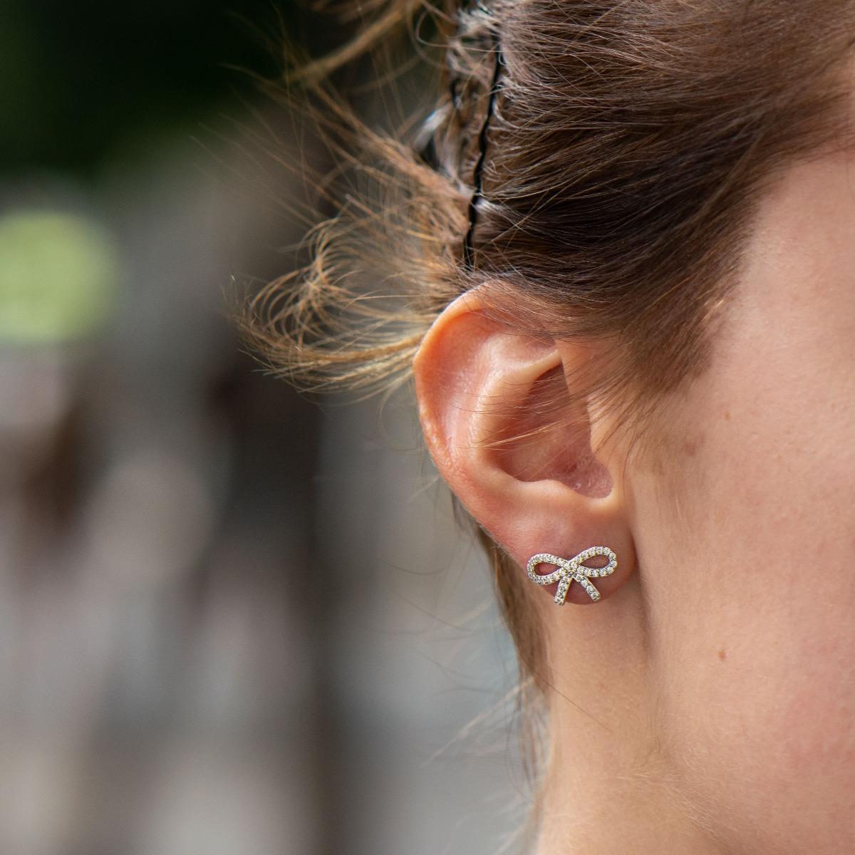 Сребърни обеци - Панделки