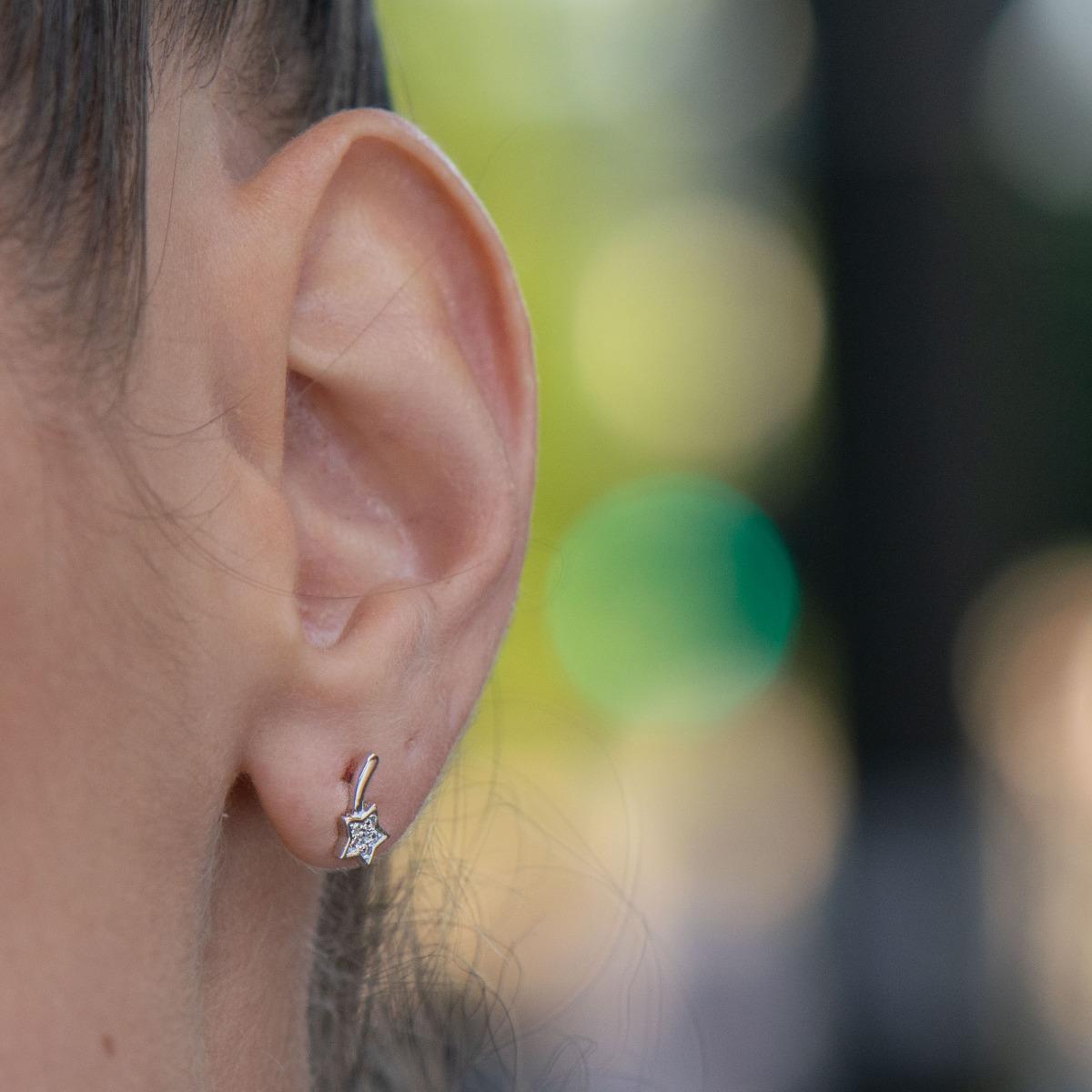 Сребърни обеци - Звезди