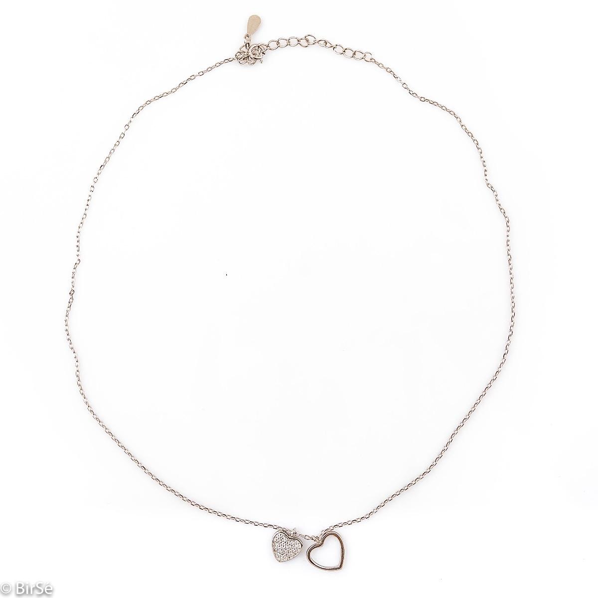 Сребърно колие - Сърца 1