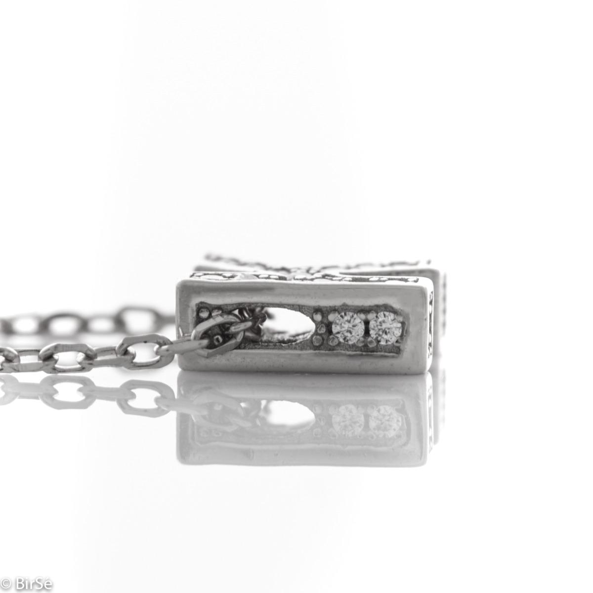 Сребърно Колие с Буква К 