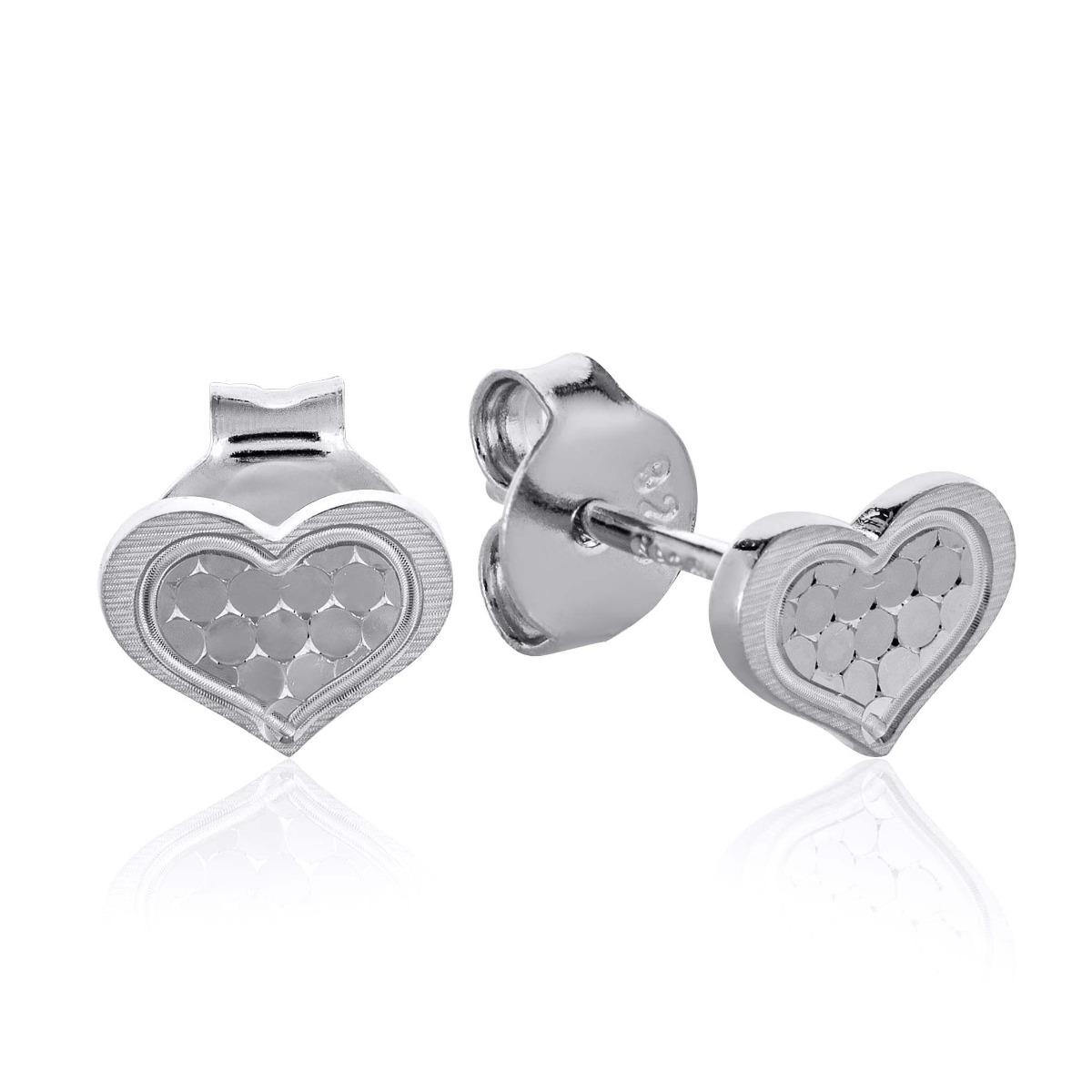 Сребърни Обеци "Сърца"