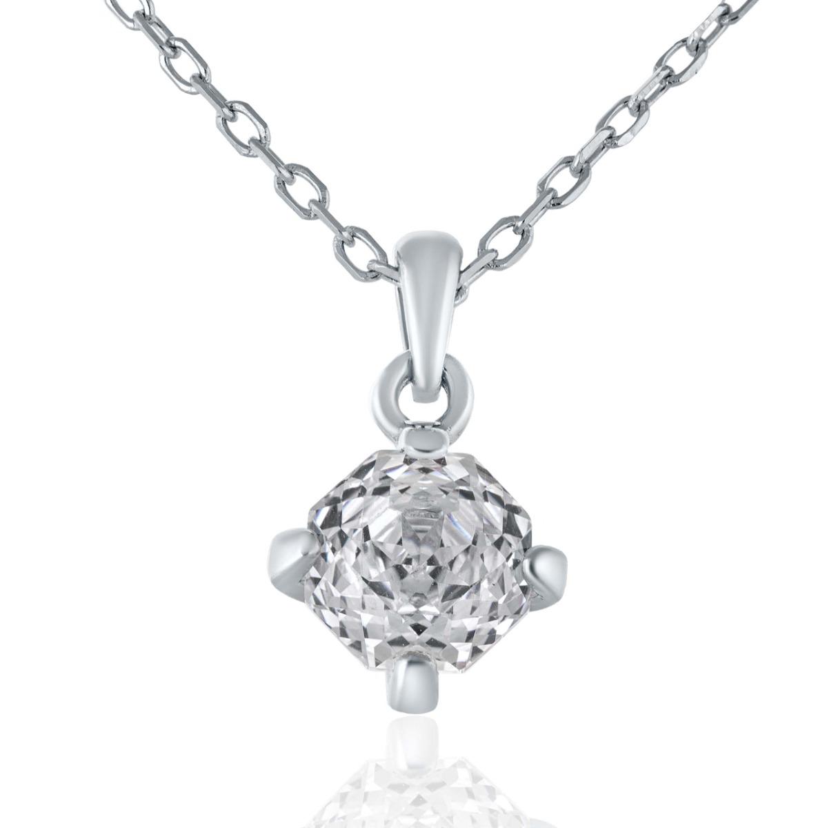 Сребърно Колие- Циркон "Rose Cut"