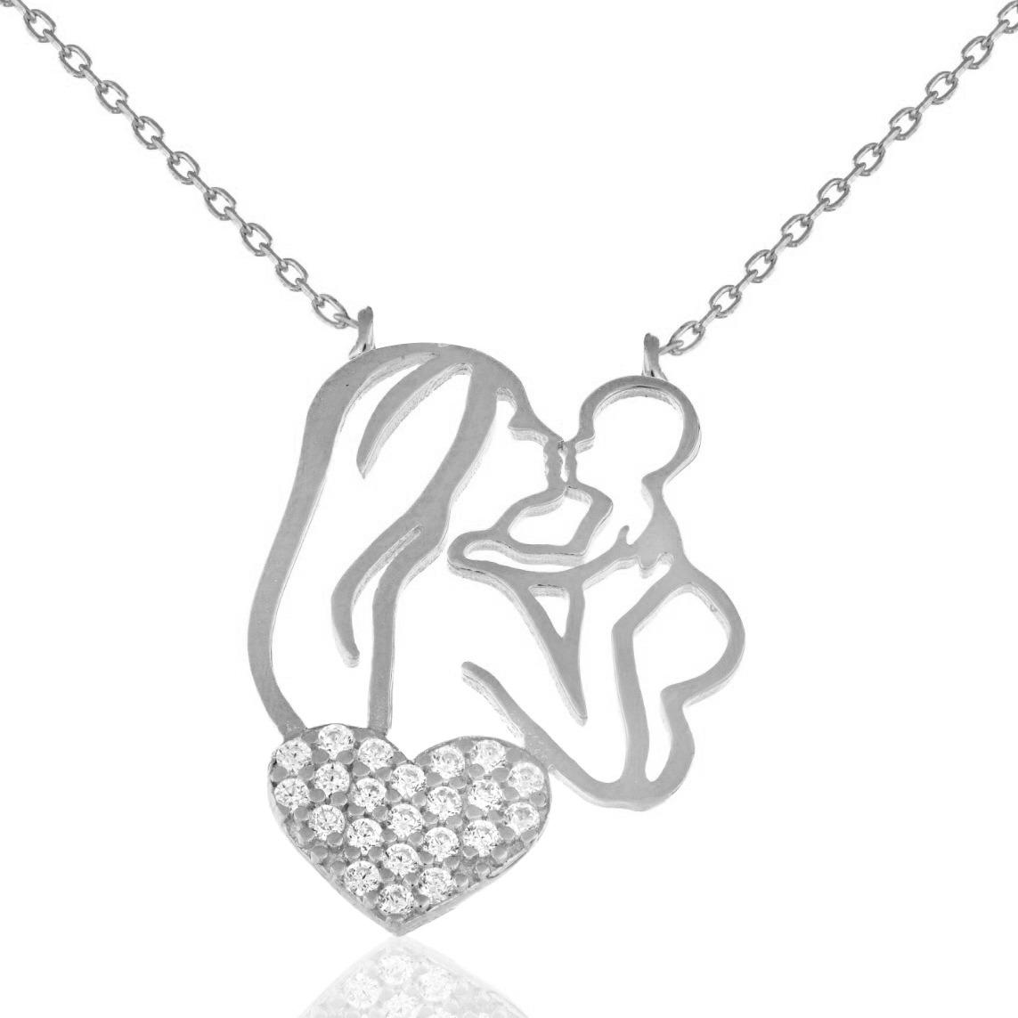 Сребърно колие - Мама и Бебе