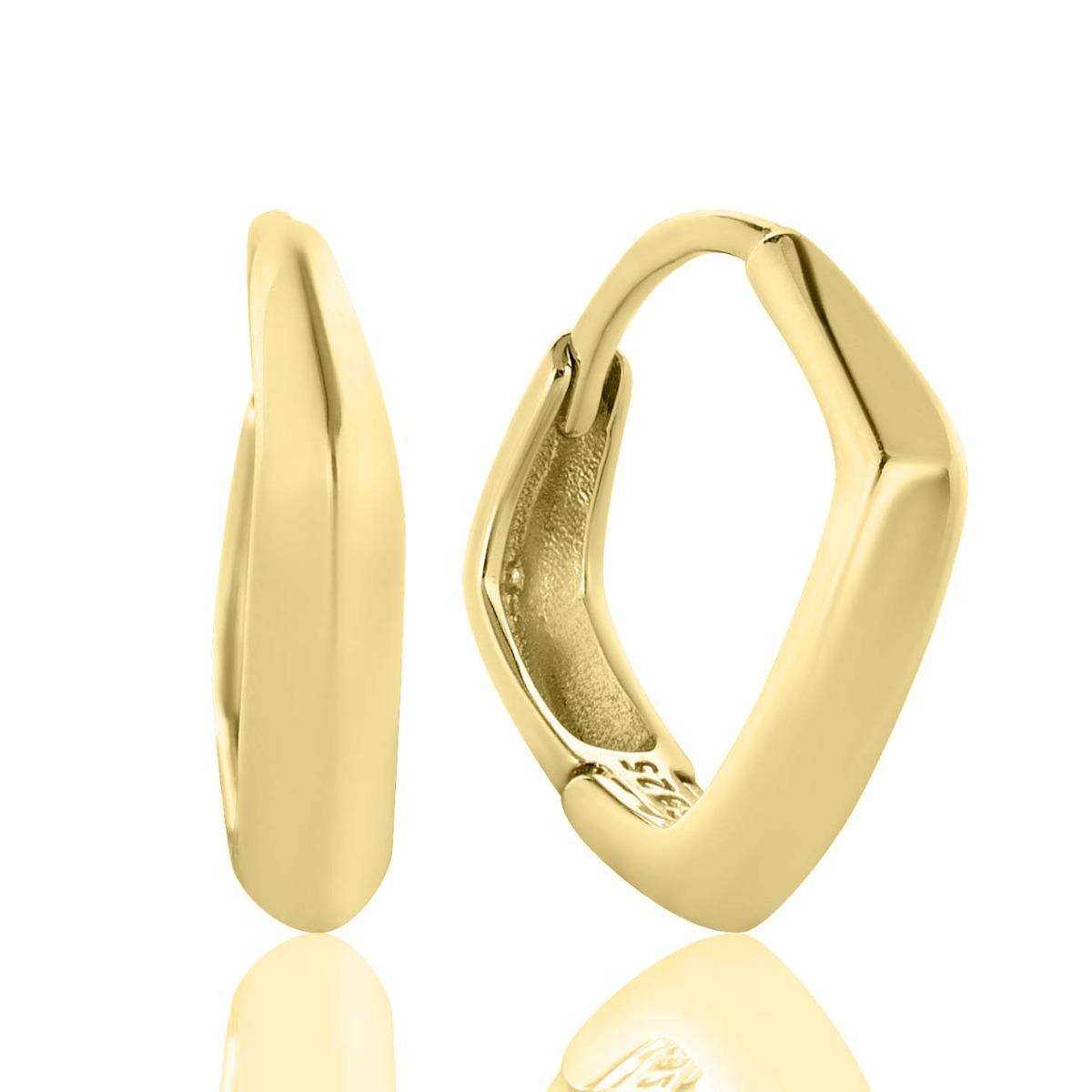 Стилни Обеци от Жълто Сребро