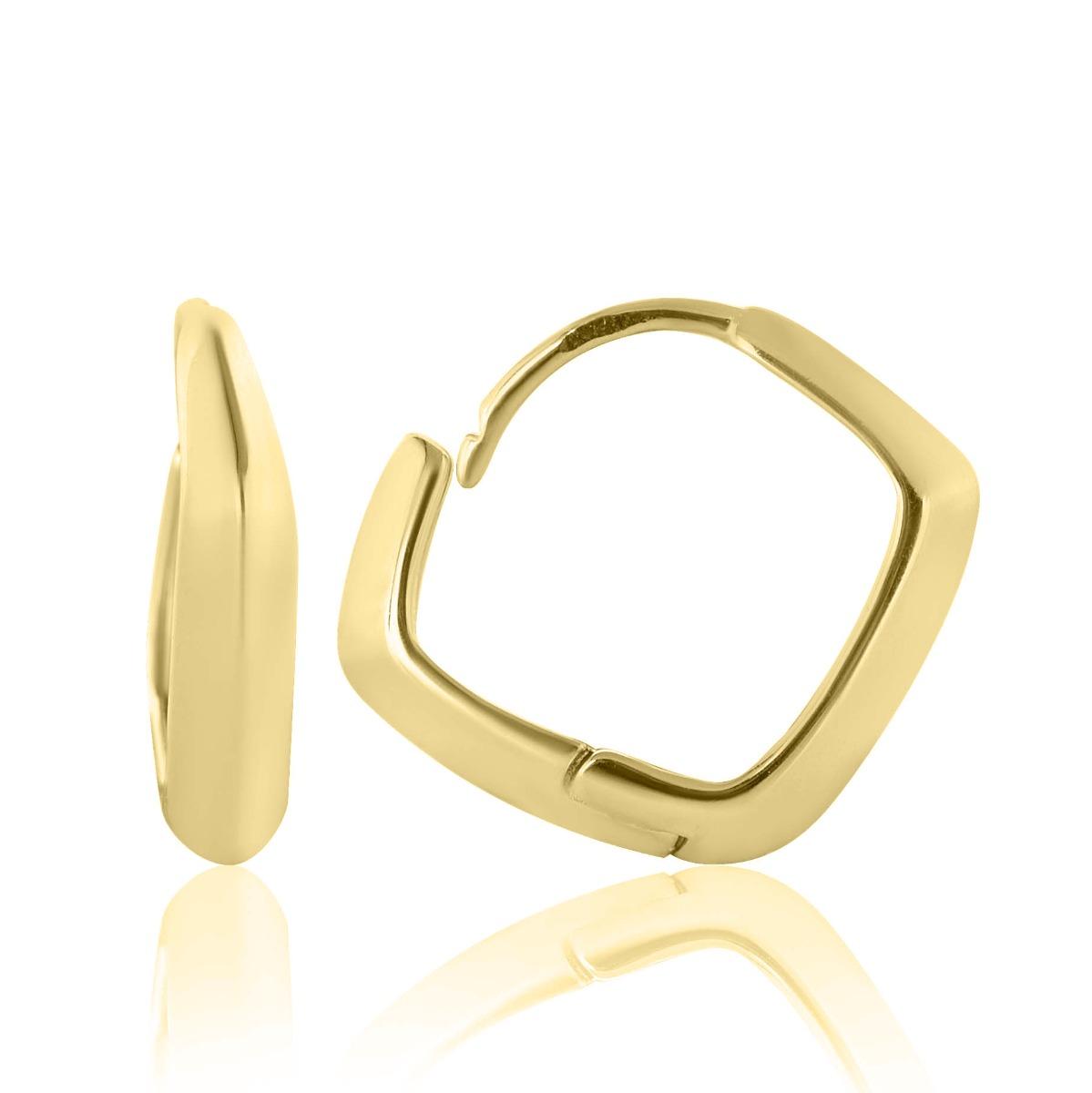 Стилни Обеци от Жълто Сребро