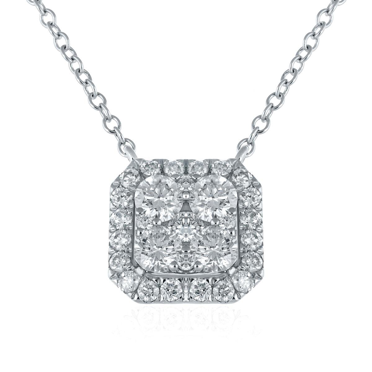 Стилно Колие от Бяло Злато с Диаманти 0,46 ct.