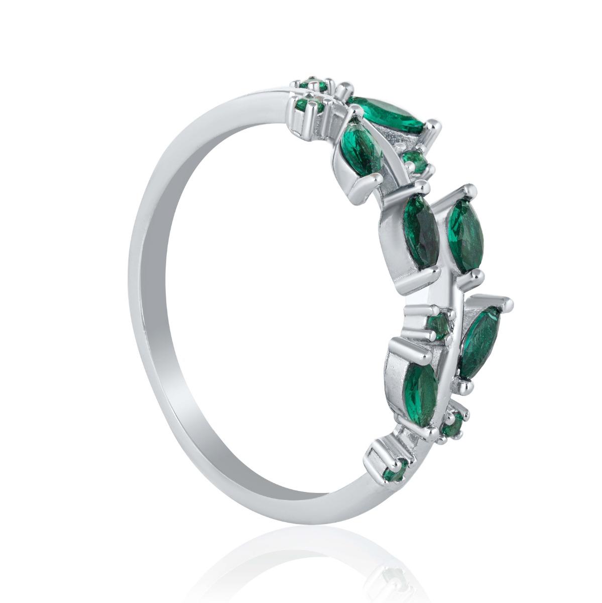 Уникален Сребърен Пръстен- "Зелена Клонка"