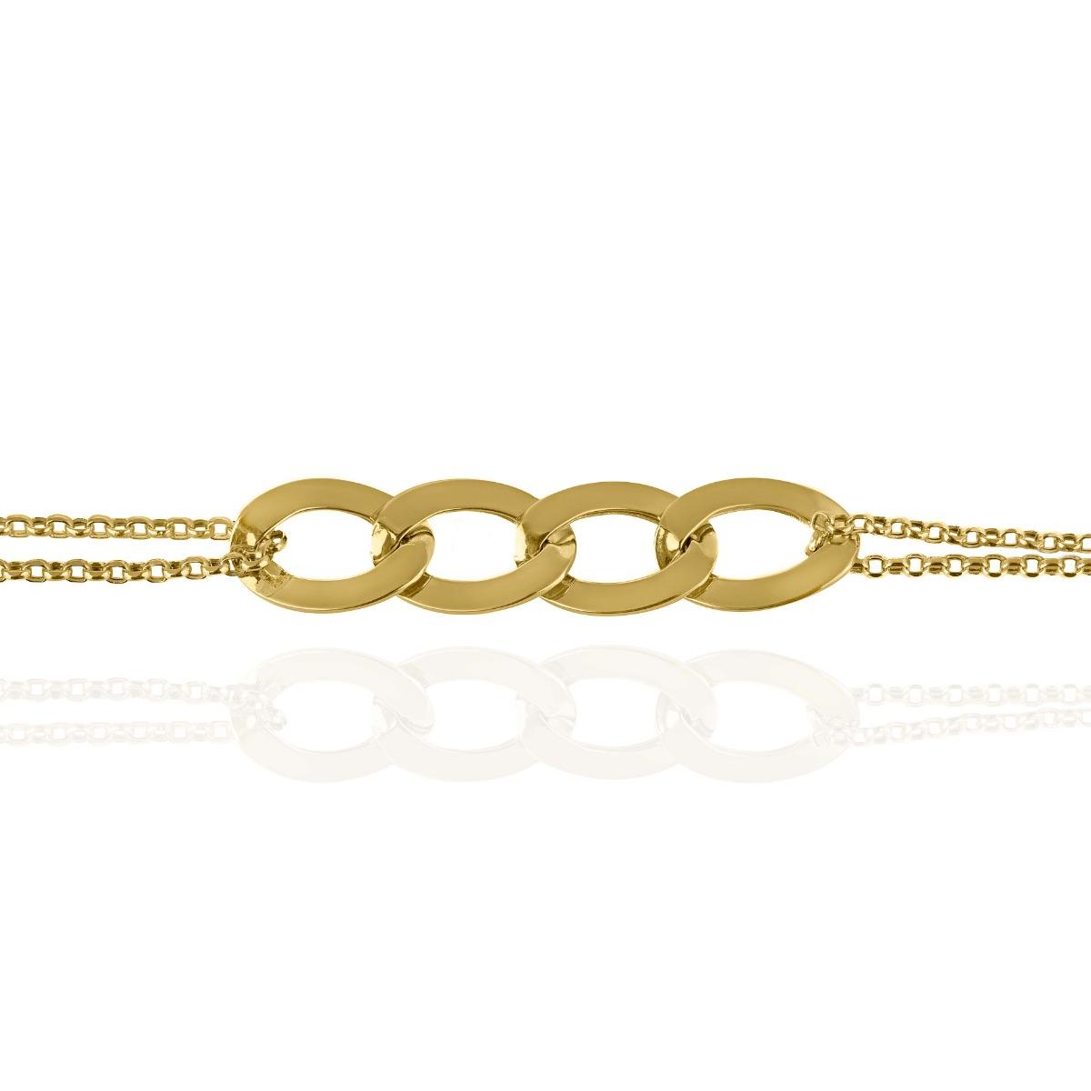 Уникална Златна Гривна- "Сигменти"