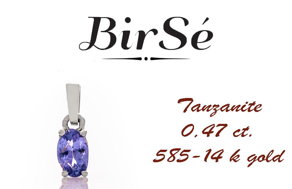Златна висулка - Естествен танзанит 0,48 ct