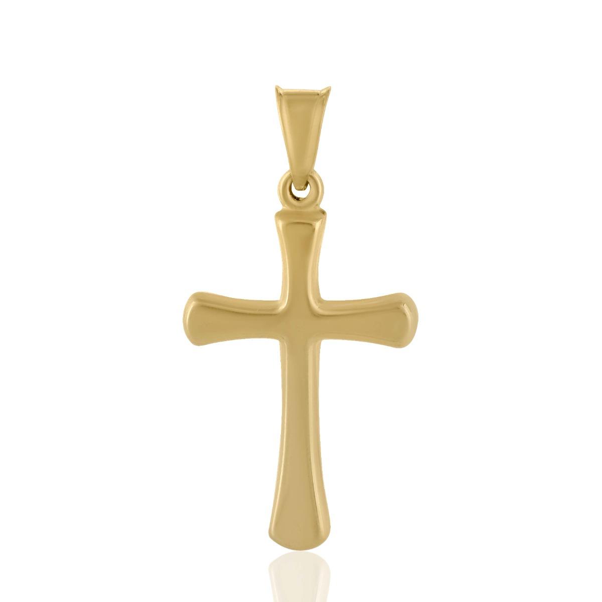 Изчистено Кръстче Изцяло от Класическо Жълто Злато