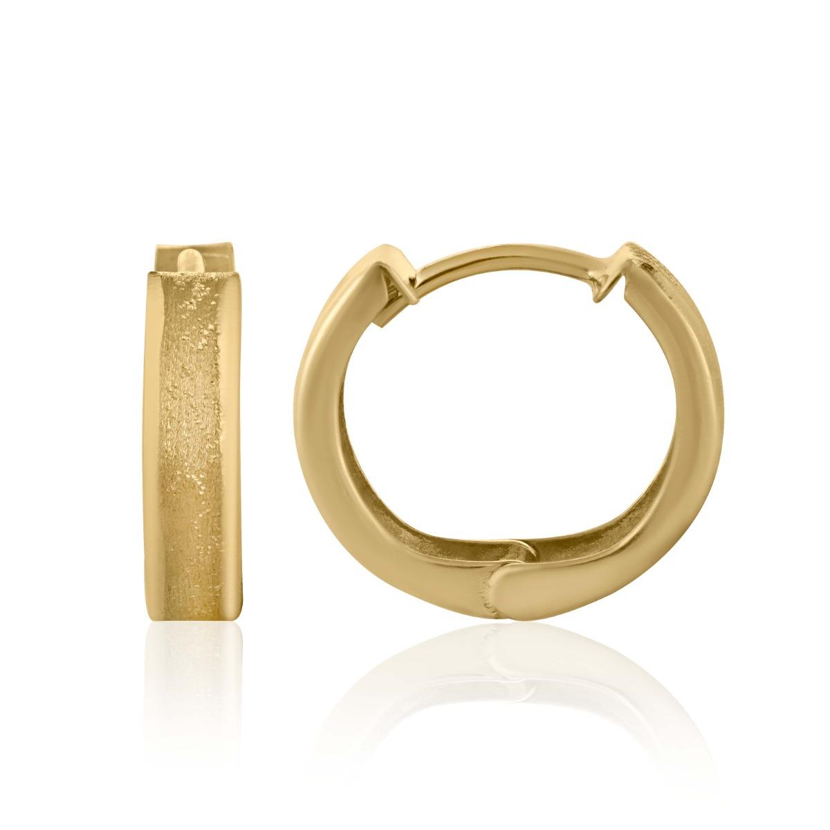 Елегантни Златни Обеци Халки с Матиран Ефект