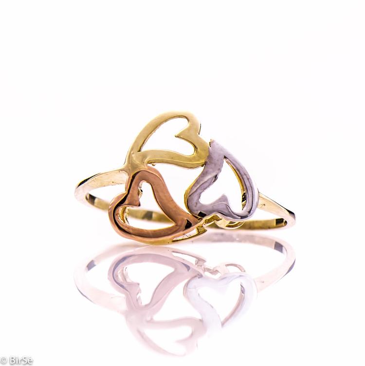 Златен пръстен - Сърца от три цвята