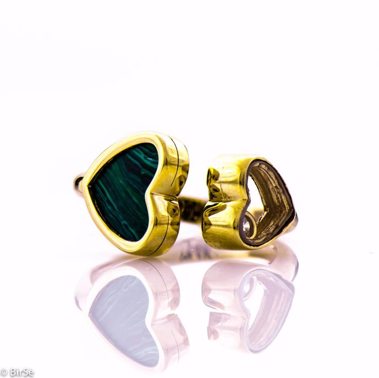 Златен пръстен - Зелен нефрит