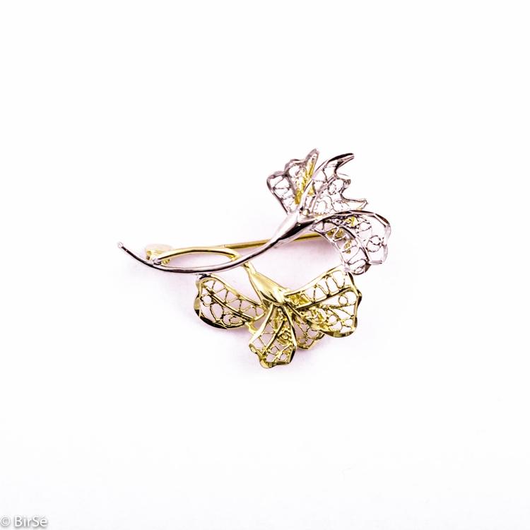 Златна брошка - Китки цветя 