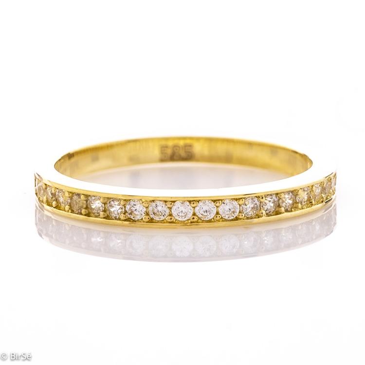 Златен пръстен - Циркони