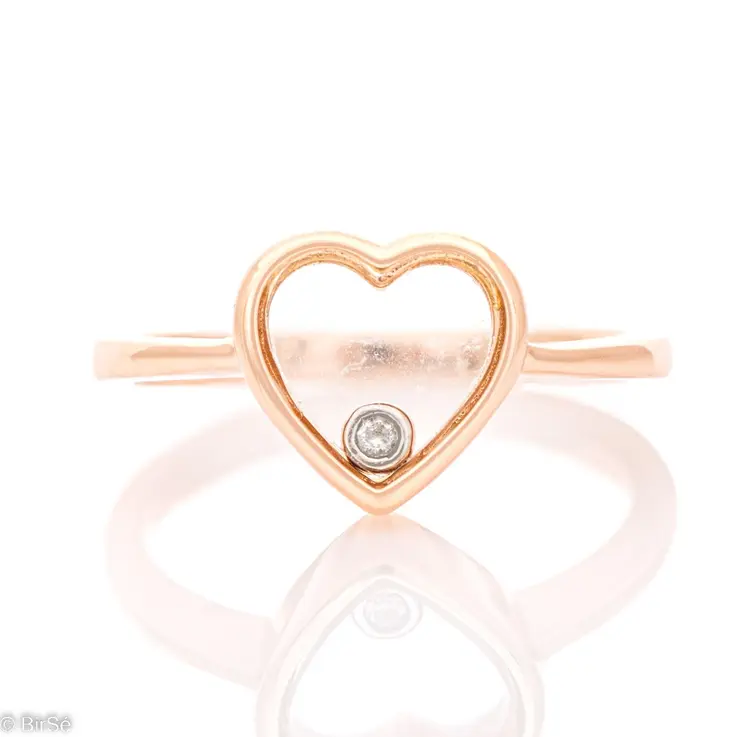 Сребърен пръстен - Романтика в Розово