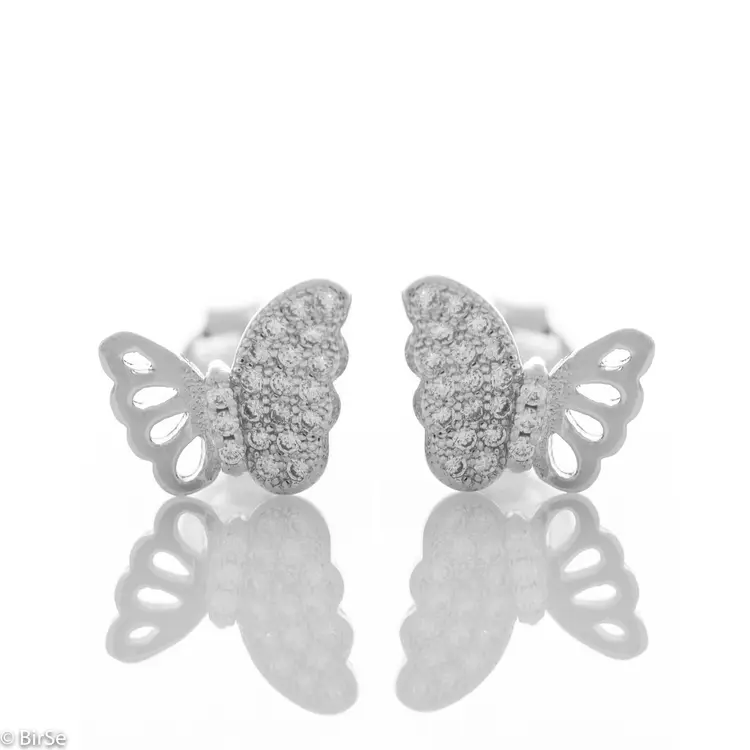 Сребърни обеци - Пеперудено Вълшебство
