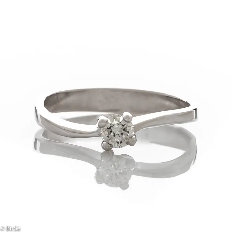 Златен годежен пръстен с диамант - 0,236 ct.