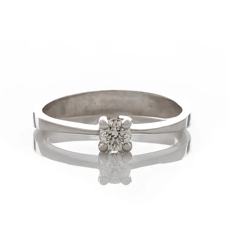 Златен годежен пръстен с диамант - 0,224 ct.