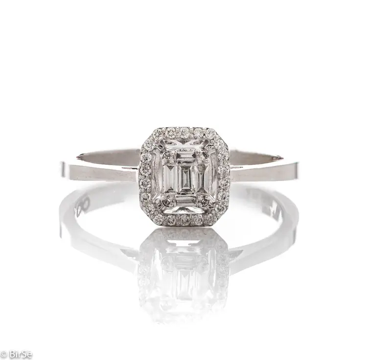 Златен пръстен с диамант 0,15 ct