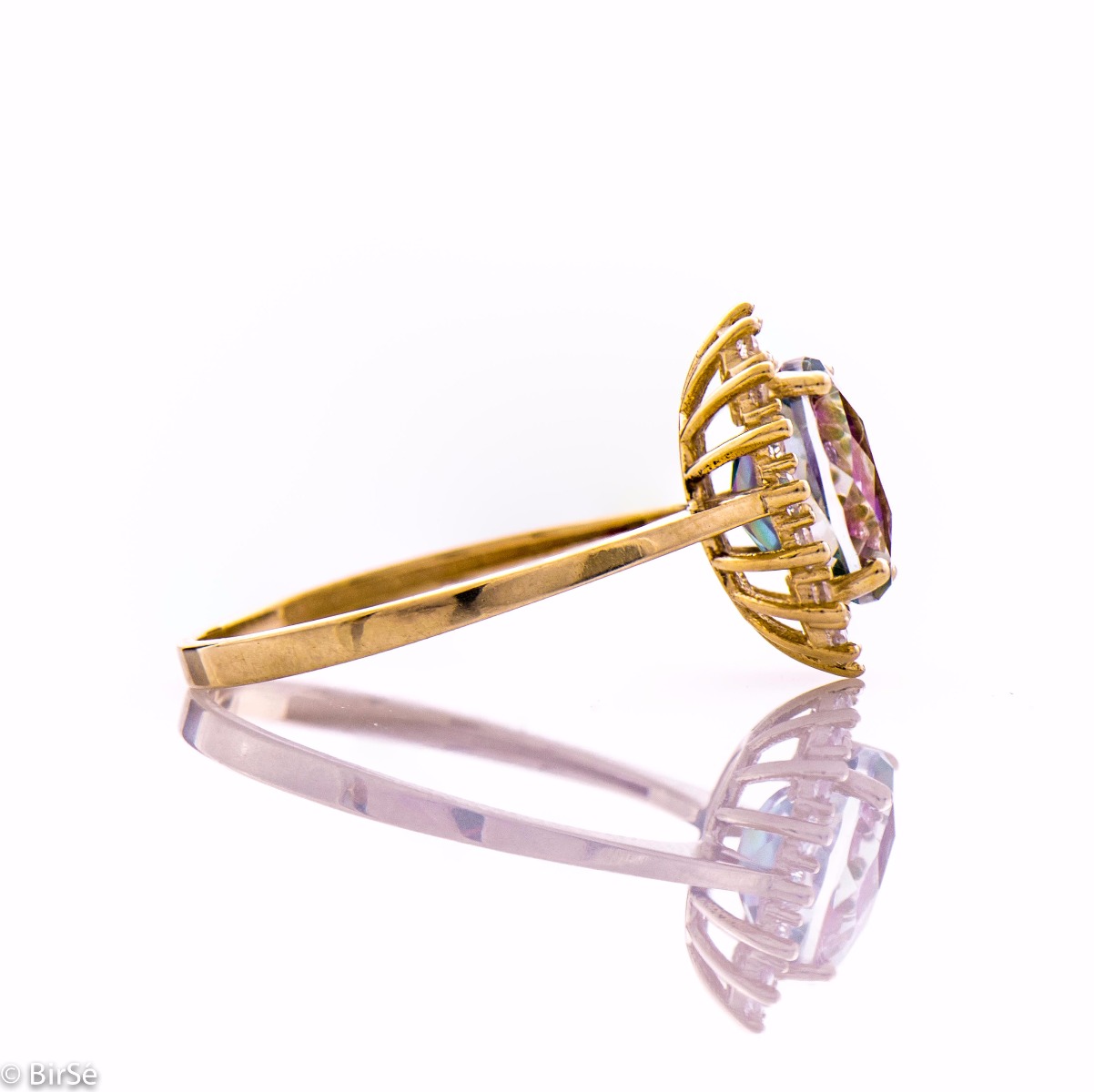 Златен пръстен - Мистик топаз
